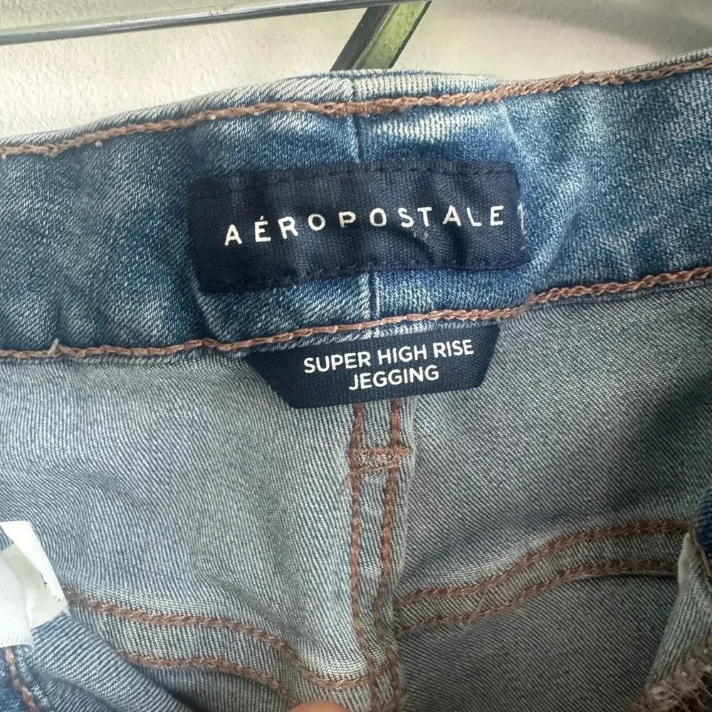 🔥 4 for $20 DEAL 🔥 Aéropostale Super High Rise Jegging Jeans - Size 10 Regular - Picture 7 of 13